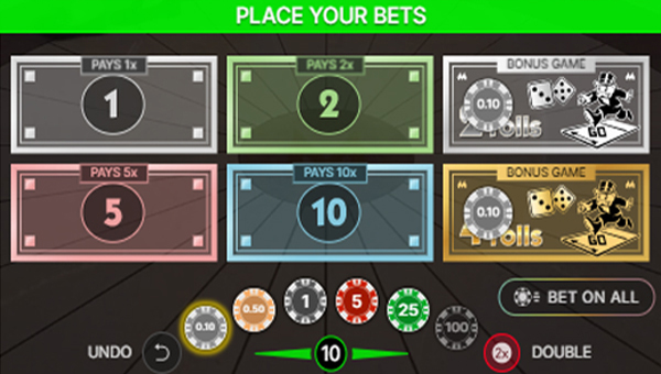 Monopoly live place bets