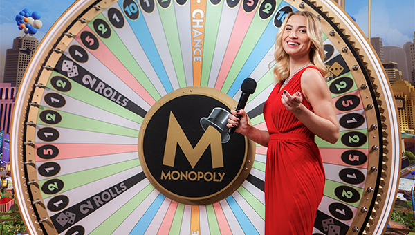The Host Leads the Monopoly Live game