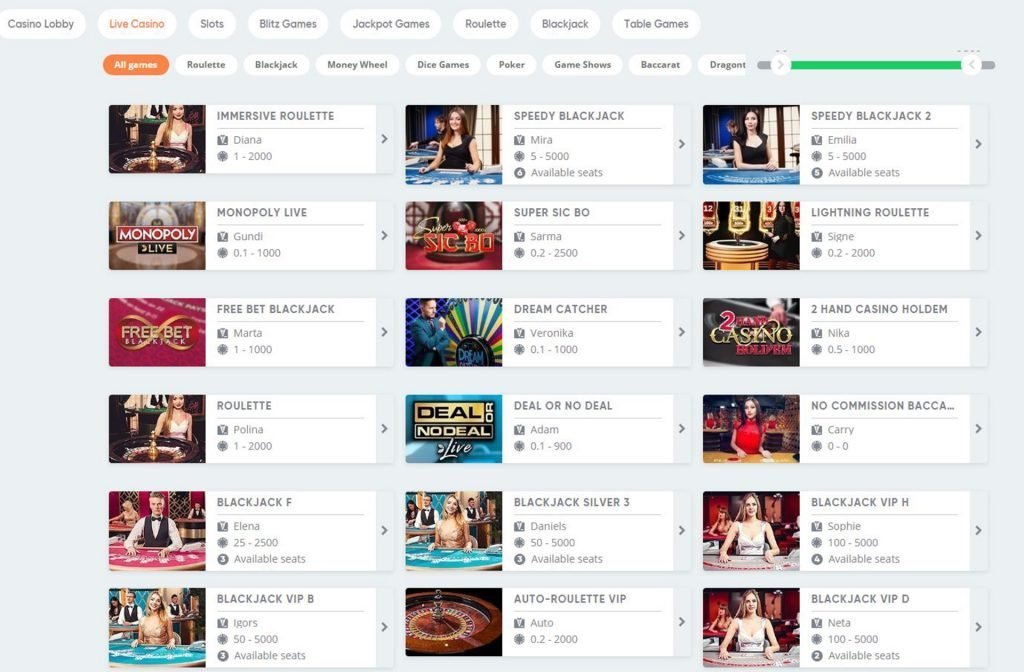 Just a Part of The Live Casino Games