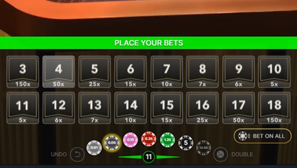Place Your Bet at Lightning Dice