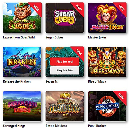 play casino games for free