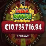 A player wins €10.7 Million on Mega Moolah