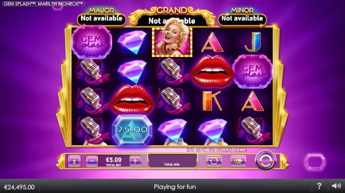 Gem Splash Marilyn Monroe Gameplay