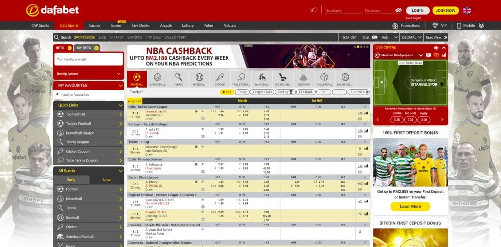 Great Sportsbook at Dafabet