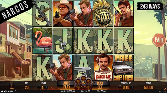 NetEnt Narcos slot gameplay