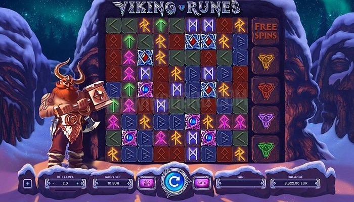 Viking Runes arrvies with 9x9 grid, 81 symbol and Cluster-Pays mechanics.