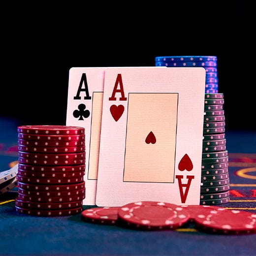 two aces and chips blackjack