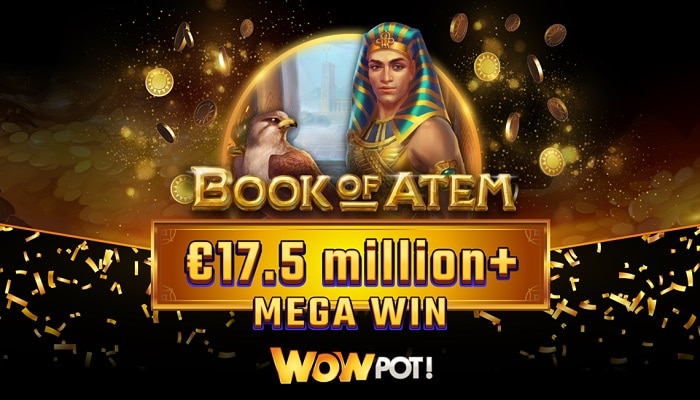 A 32Red player won the first massive WowPot prize playing Book of Atem: WowPot.