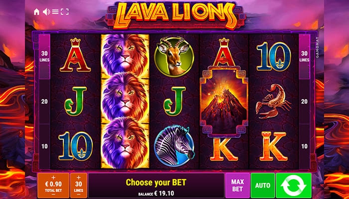 Lava Lions slot main game