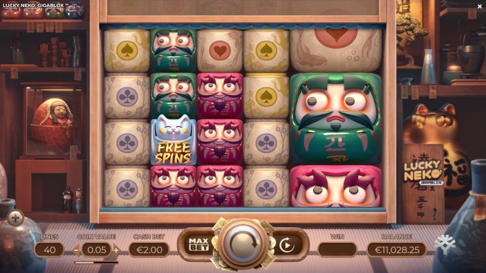 Lucky Neko slot main game