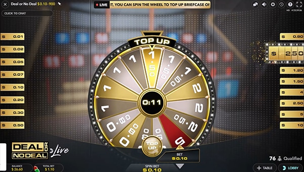 Top Up Wheel Deal or No Deal