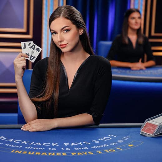 Pragmatic Play Azure Blackjack live dealer