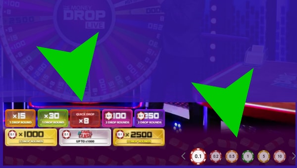 Bets on Money Drop