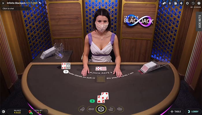 Evolution Infinite Blackjack live dealer