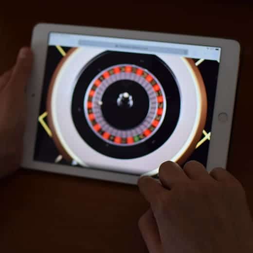 Playing Evolution Lightning Roulette on iPad