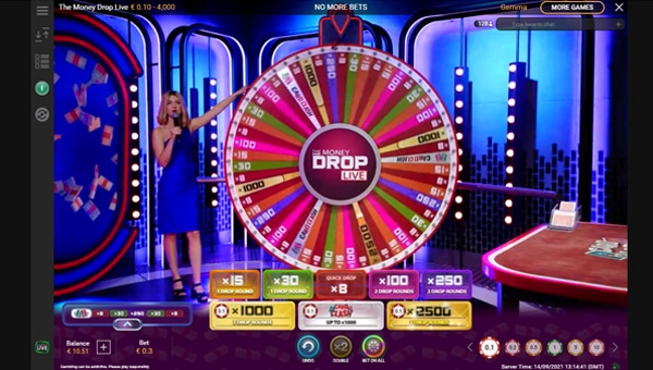 Playtech Live studio Money Drop