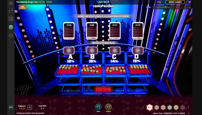 You must place your winnings on a spot thet doesn't drop