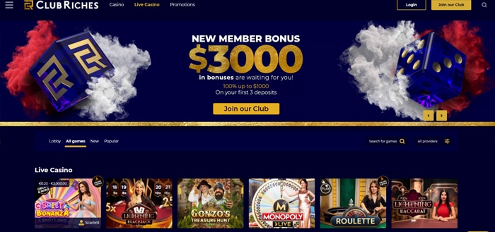 Club Riches Live Casino