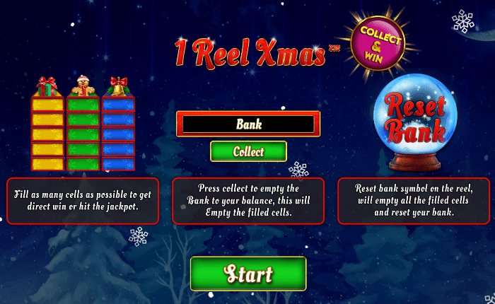 in-game still of Spinomenal's 1 Reel Xmas slot