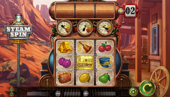 In-game screenshot of Steam Spin slot