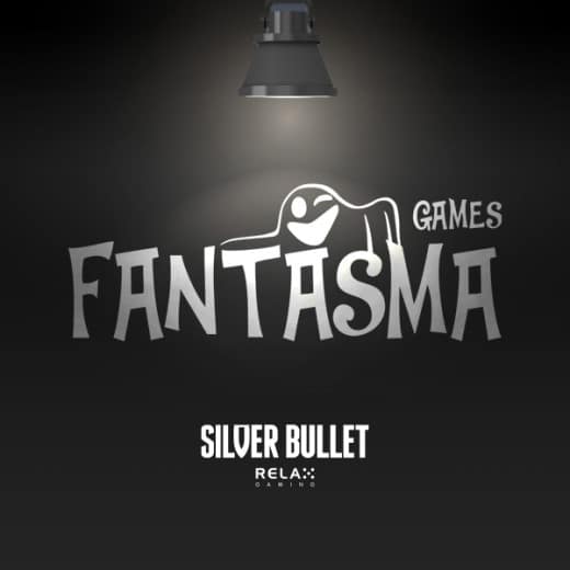Fantasma Games and Super Bullet Relax Gaming Logo under lamp light