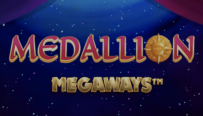 Medallion Megaways game logo featuring a starry night background