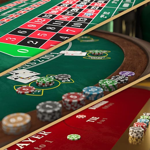 Roulette, Blackjack and Baccarat