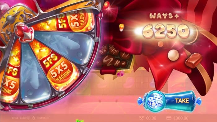 LolliPop video slot gamble wheel