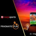 MarjoSports and Pragmatic Play promotional image featuring an animated dog and mobile slot game