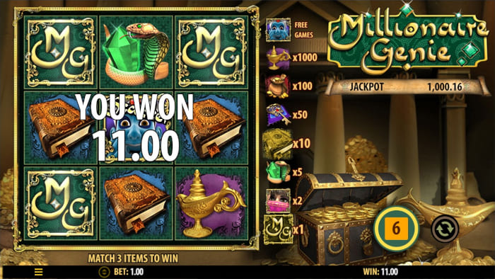 Millionaire Genie Scratch Card gameplay