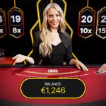 Checking the casino balance during Blackjack play