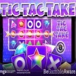 Promotional image for Tic Tac Take featuring the game's logo and licenses