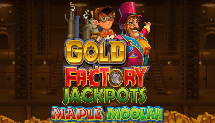 Gold Factory Jackpots Maple Moolah game title screen