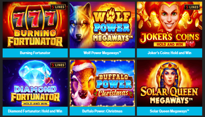 An image featuring some of Playson's popular slot games
