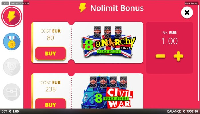 Bonus Buy feature - Nolimit bonus