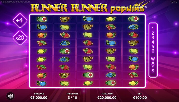 StakeLogic's Runner Runner PopWins - Free Spins