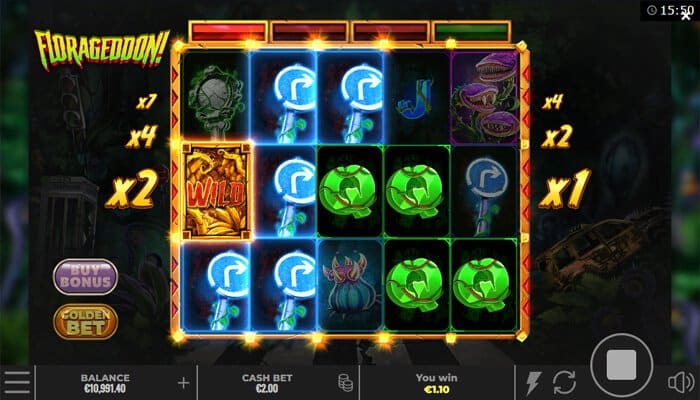 Slot features in Florageddon!