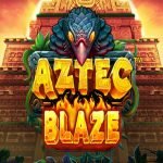 Aztec Blaze logo featuring a bird in front of an ancient temple