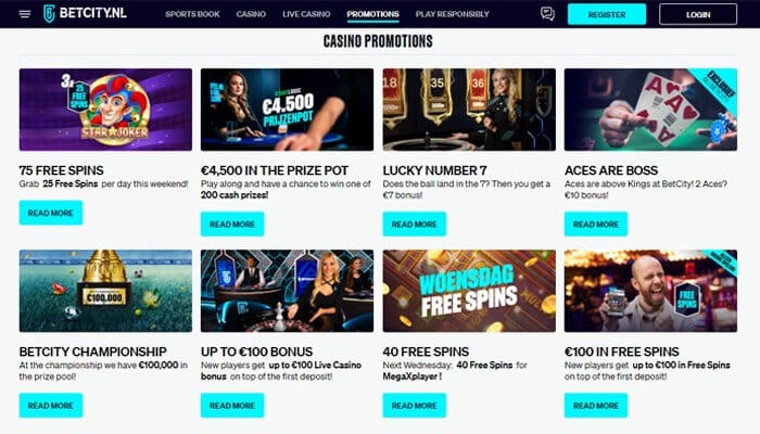 BetCity casino promotions offer