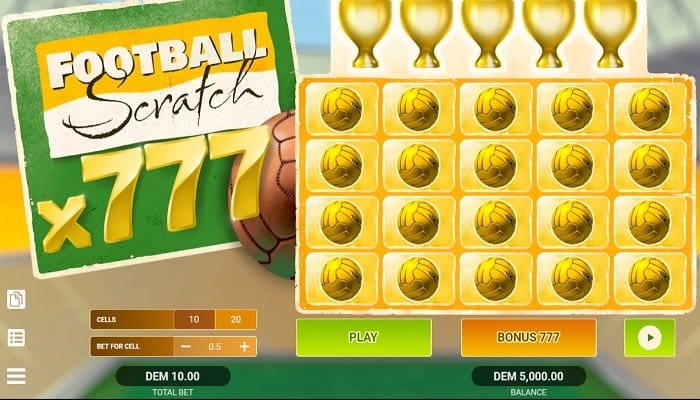 Football Scratch is the latest scratchcard by Evoplay.