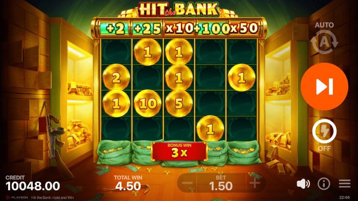 Hit the Bank Hold and Win bonus round