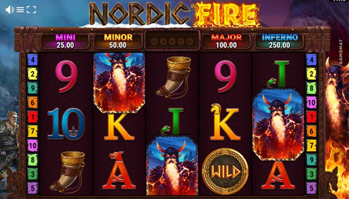 Features of Gamomat's Fire series - Nordic Fire