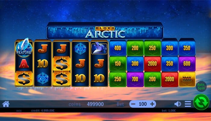 Bloxx Arctic slot features