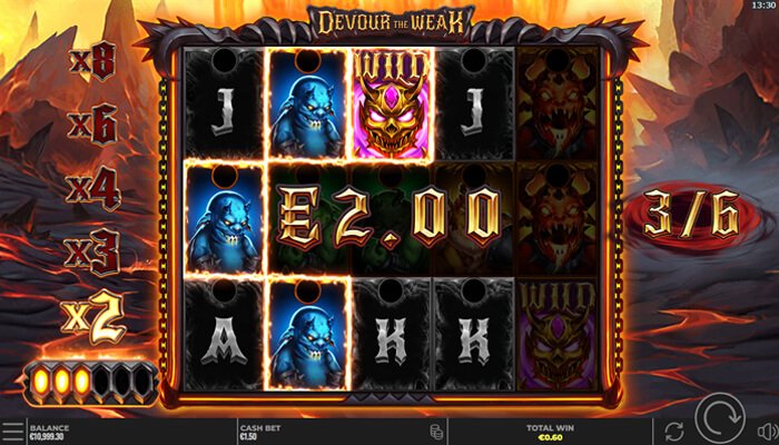 Devour the Weak slot by Yggdrasil