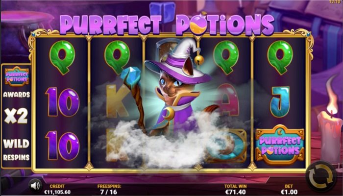 Purrfect Potions is the latest collaboration between Reflex Gaming and Yggdrasil.