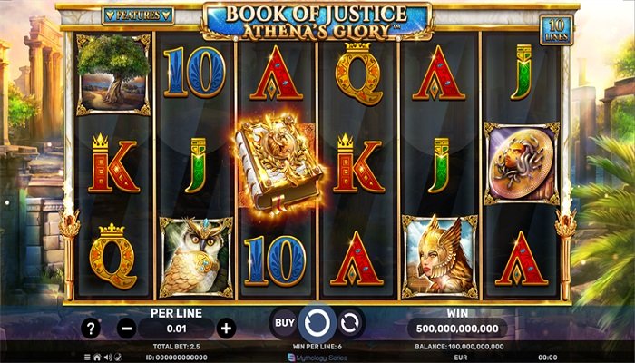Try out Book of Justice – Athena’s Glory by Spinomenal.