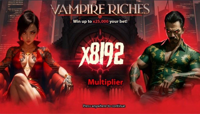 Vampire Riches DoubleMax™ offers massive Multipliers.