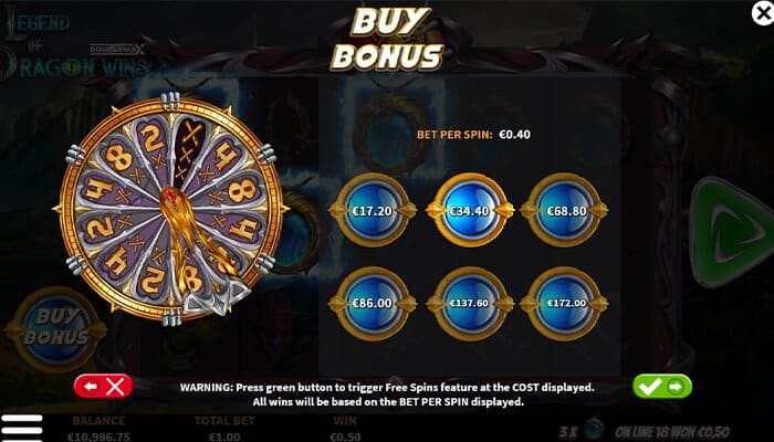 Legend of Dragon Wins Bonus Buy Video Slot