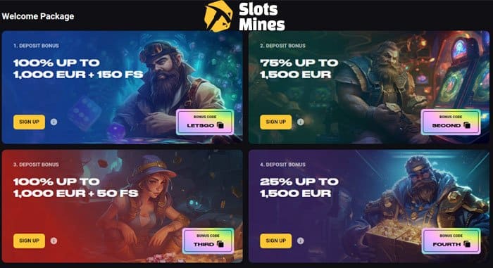 Slotsmines bonuses