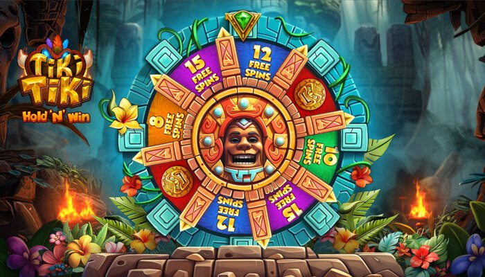 Tiki Tiki Hold 'N' Win Fortune Wheel Feature